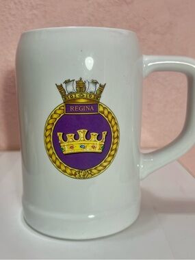 HMCS Halifax FFH 330 REGINA Mug Royal Canadian Navy Commemorative Crown Logo